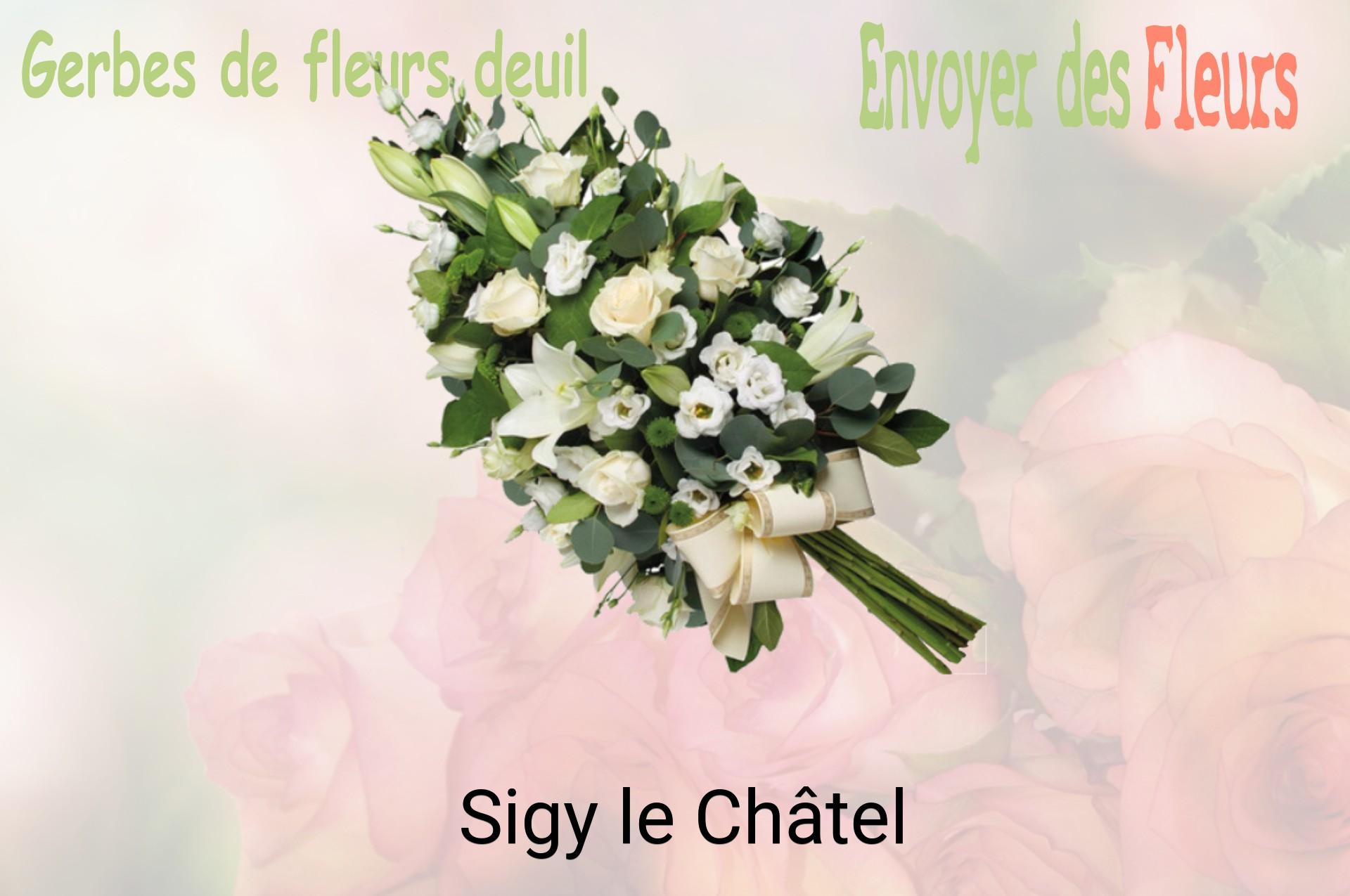 Gerbe de fleurs de deuil livrée à Sigy-le-Châtel